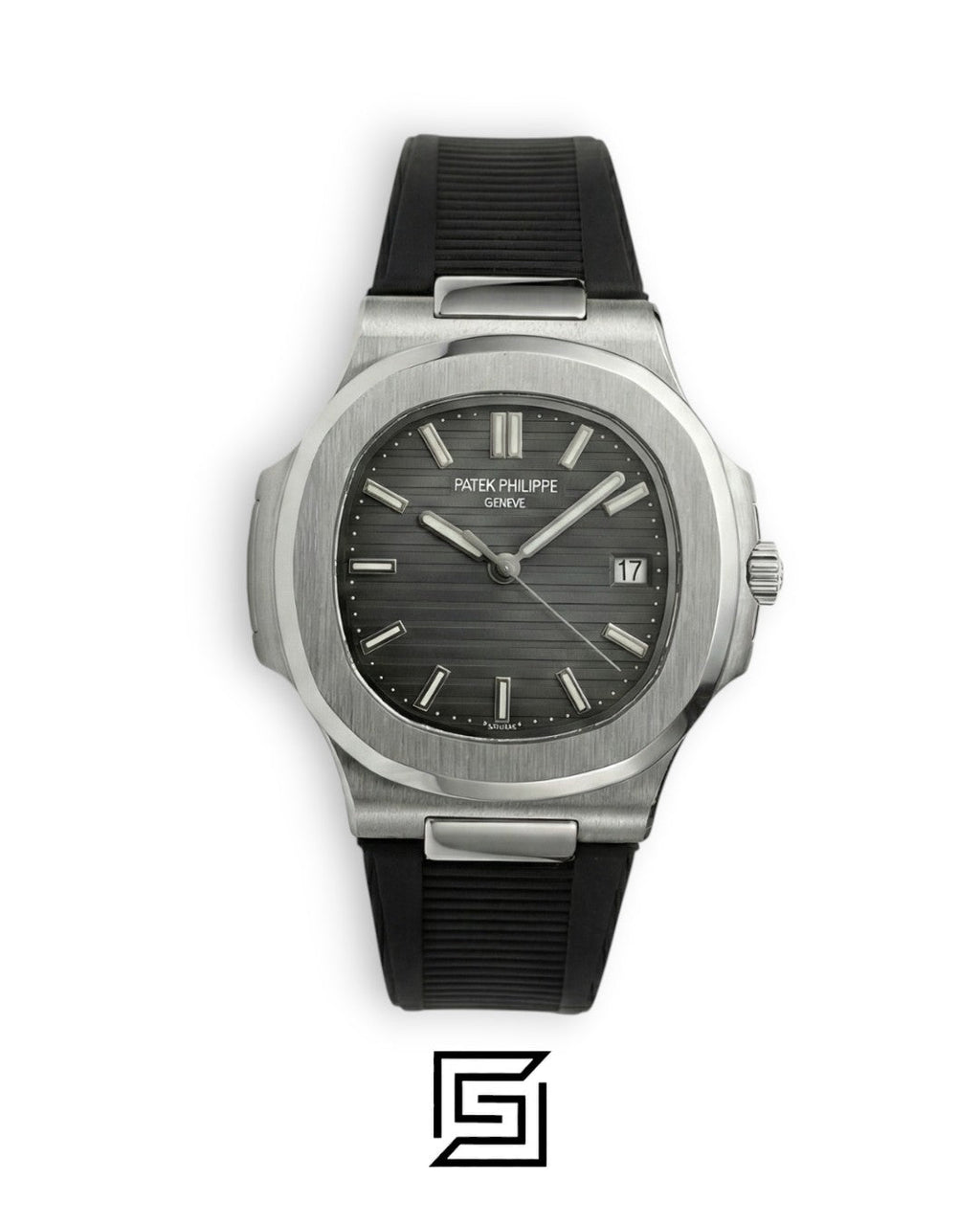 Patek Philippe Nautilus – Grey Dial – Black Rubber Strap – Japanese Automatic