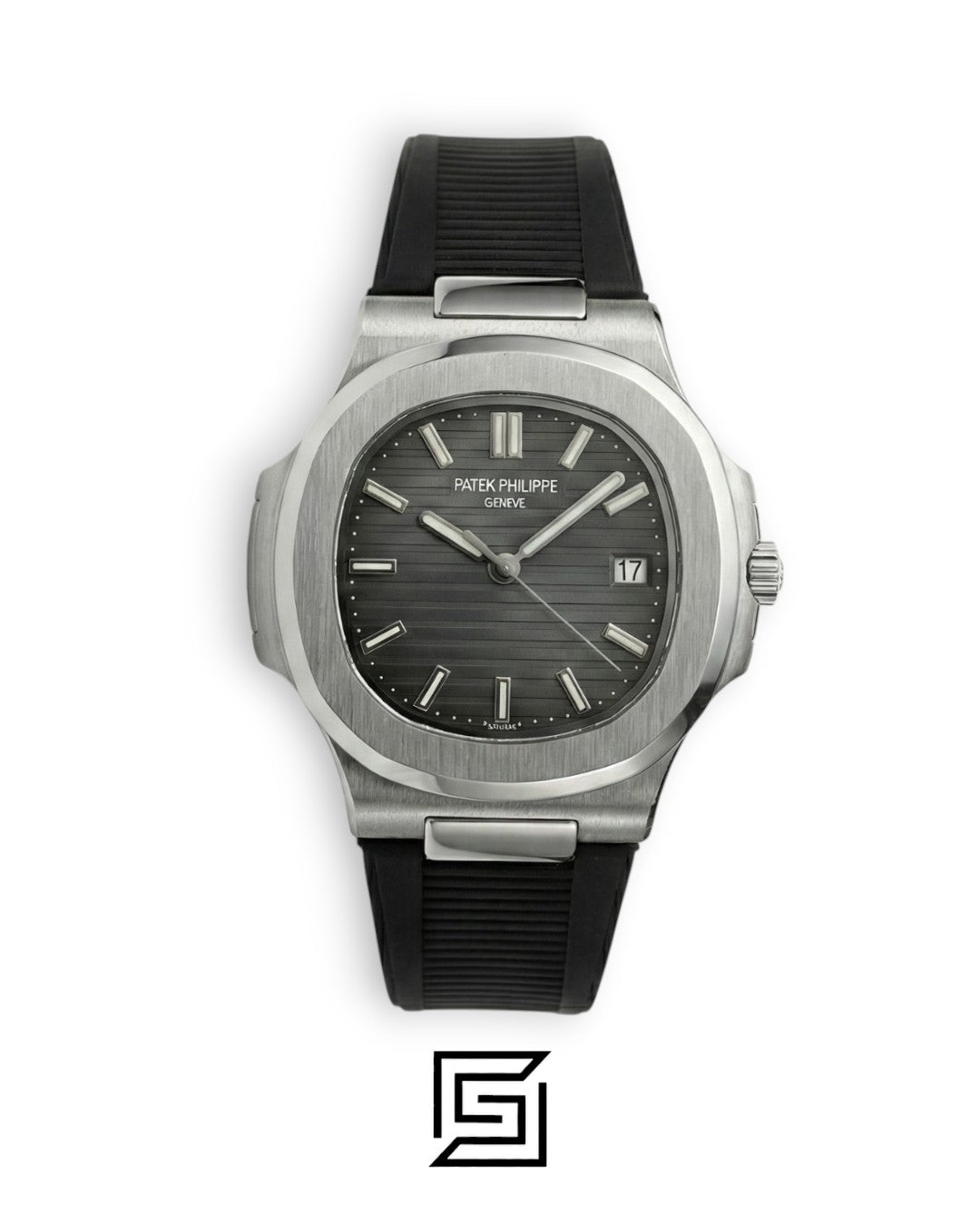 Patek Philippe Nautilus – Grey Dial – Black Rubber Strap – Japanese Automatic