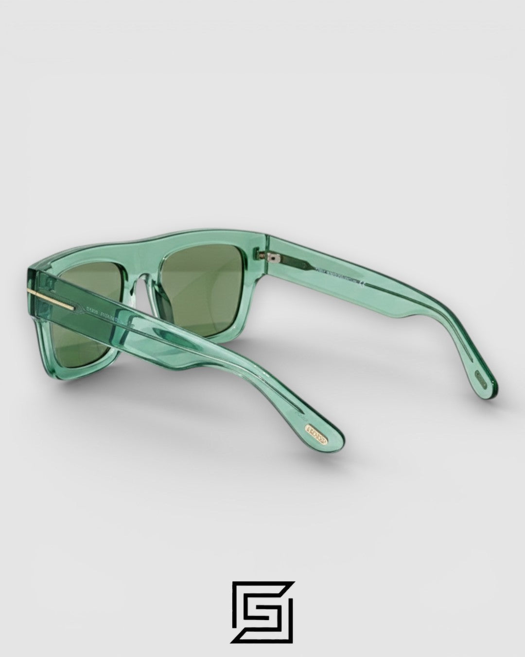 Tom Ford TF711 Light Green Lenses and Transparent Green Frame Luxury Sunglasses