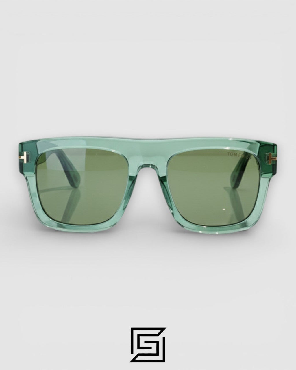 Tom Ford TF711 Light Green Lenses and Transparent Green Frame Luxury Sunglasses