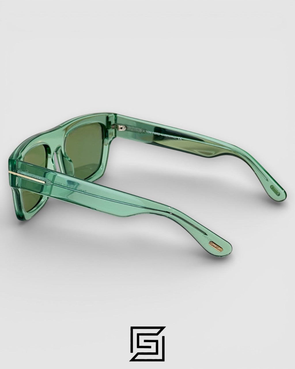 Tom Ford TF711 Light Green Lenses and Transparent Green Frame Luxury Sunglasses