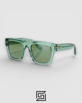 Tom Ford TF711 Light Green Lenses and Transparent Green Frame Luxury Sunglasses