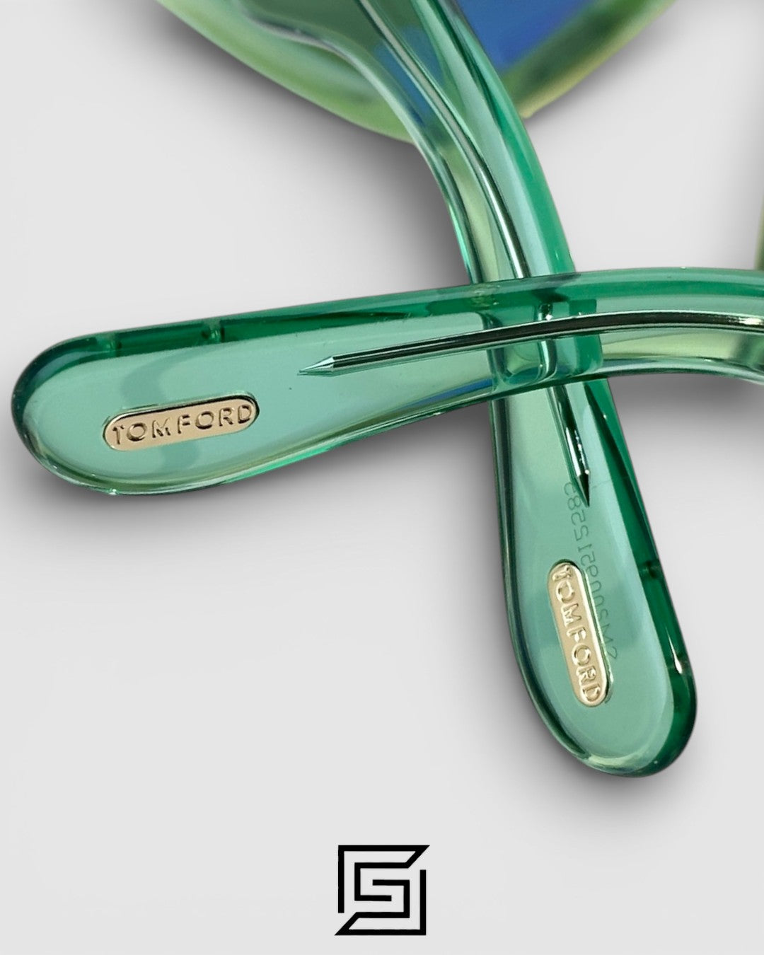 Tom Ford TF711 Light Green Lenses and Transparent Green Frame Luxury Sunglasses