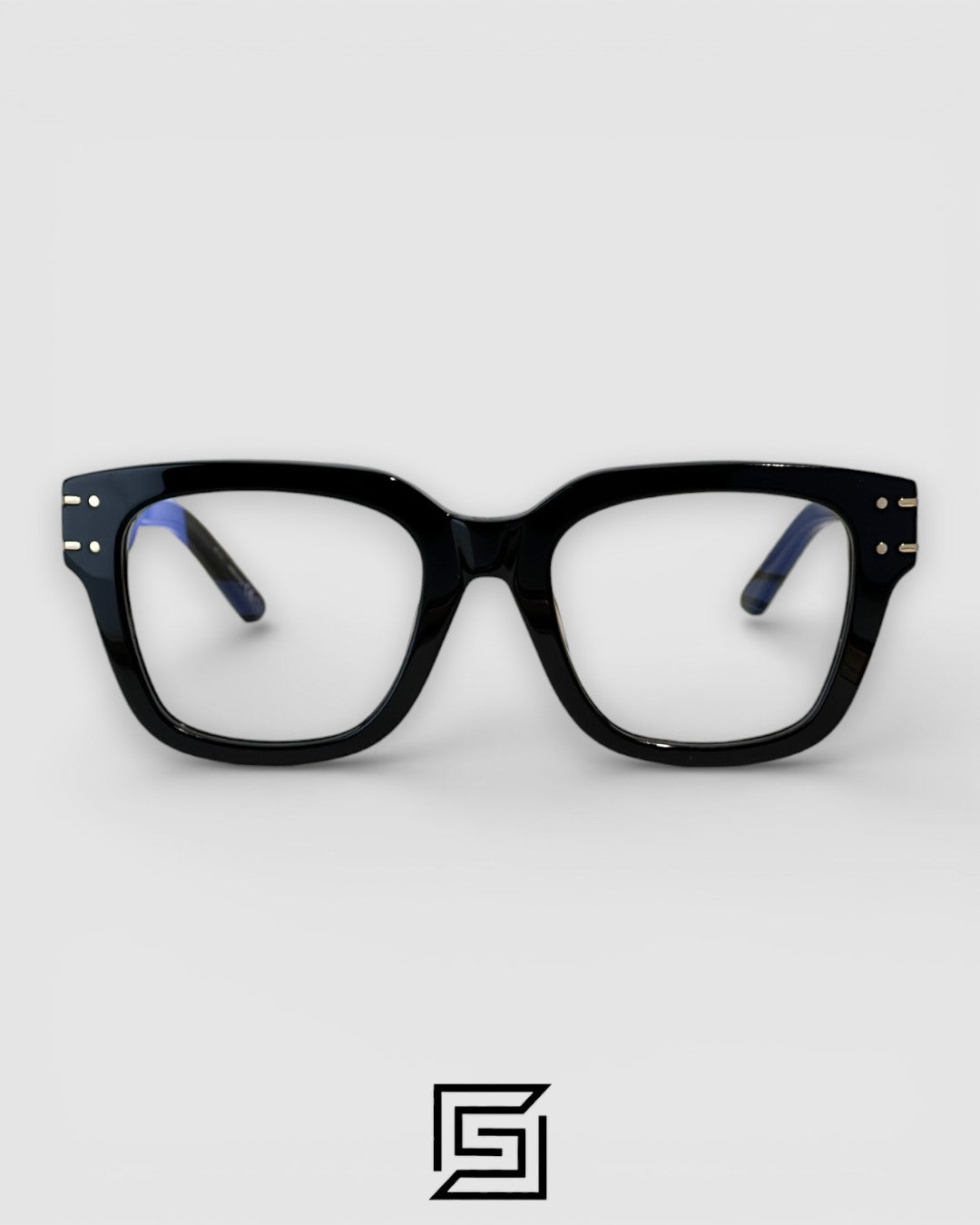 Dior Signature S51 Black Frame with Gold Logo Luxury Optical Glasses