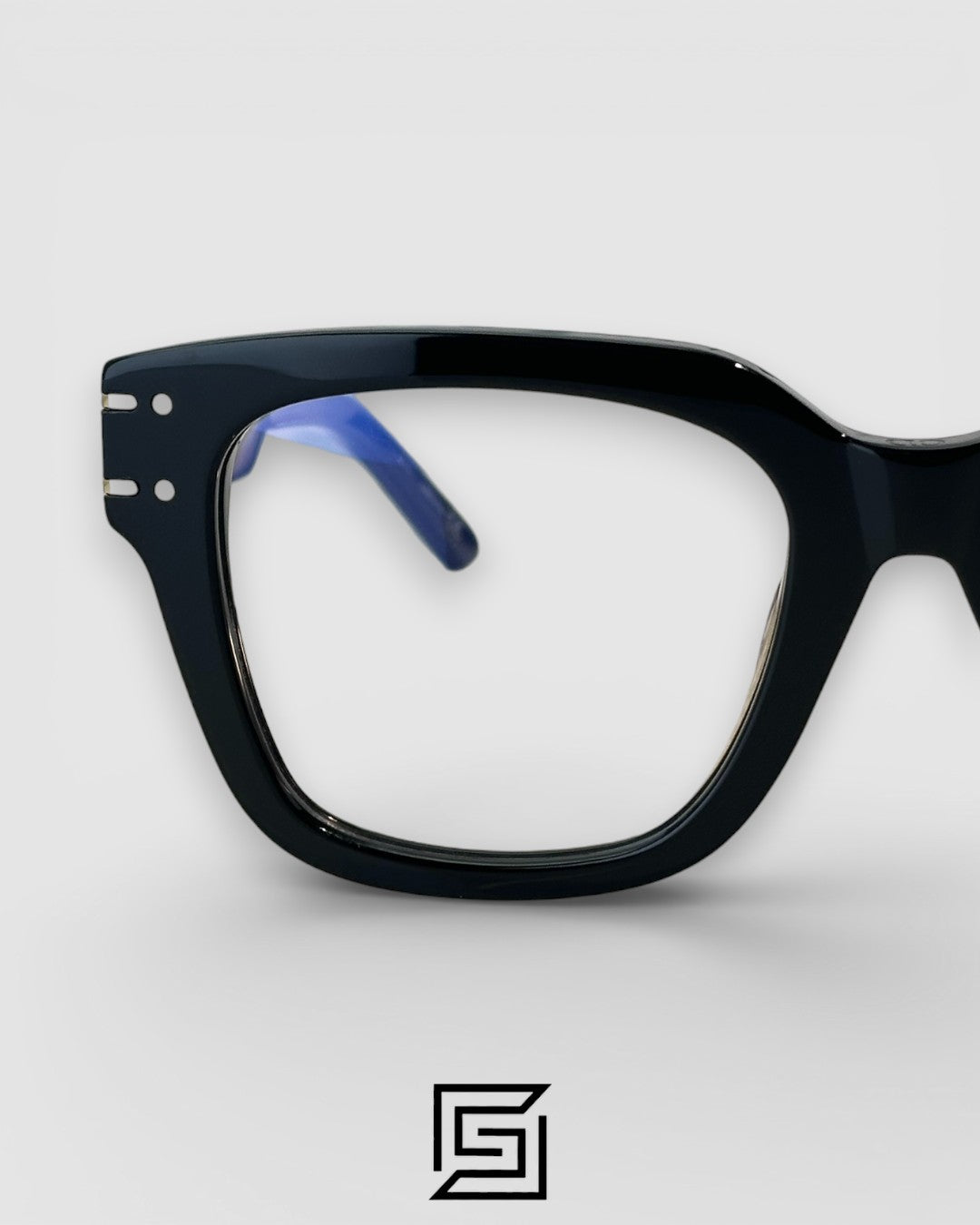 Dior Signature S51 Black Frame with Gold Logo Luxury Optical Glasses