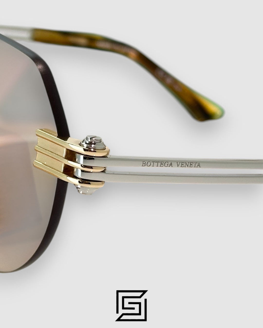 Bottega Veneta BV1342 004 Gold Mirror Lenses and Gold Frame Luxury Aviator Sunglasses