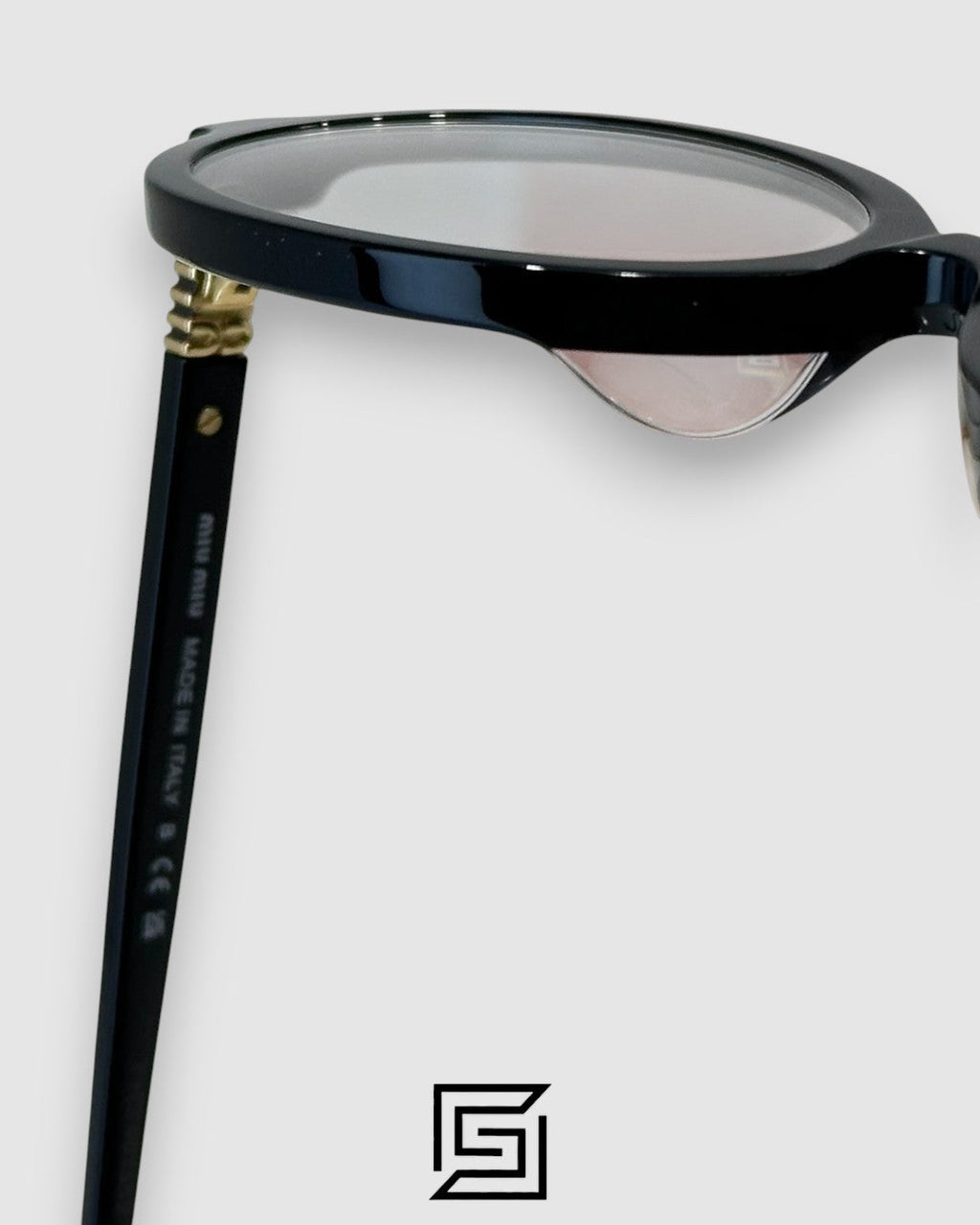 Miu Miu SMU04Z Black Frame Gold LogoOptical Glasses