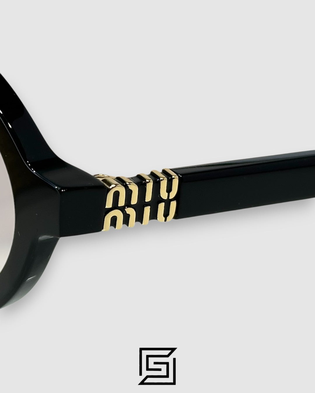 Miu Miu SMU04Z Black Frame Gold LogoOptical Glasses