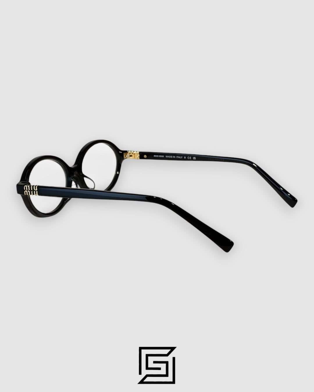 Miu Miu SMU04Z Black Frame Gold LogoOptical Glasses