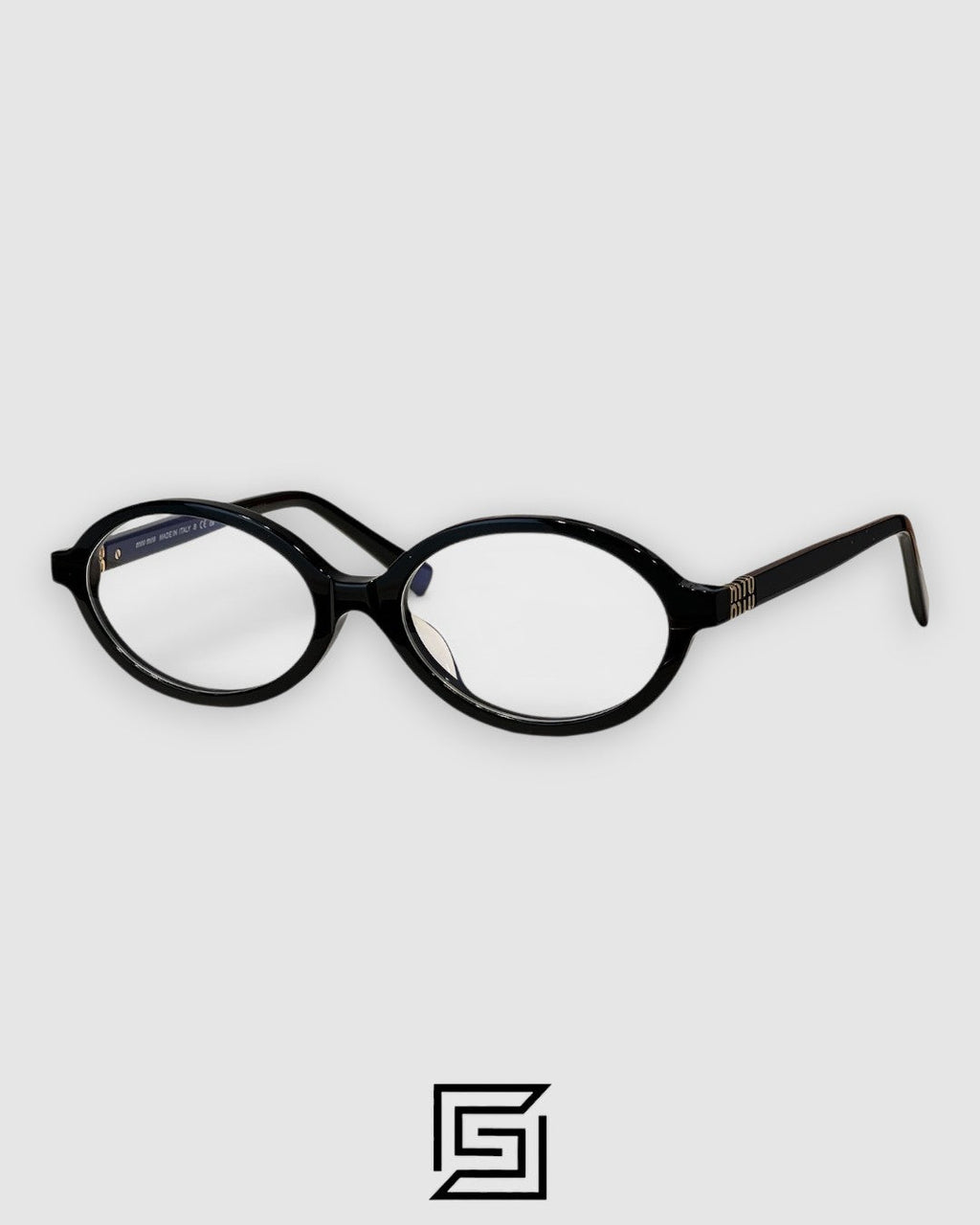 Miu Miu SMU04Z Black Frame Gold LogoOptical Glasses