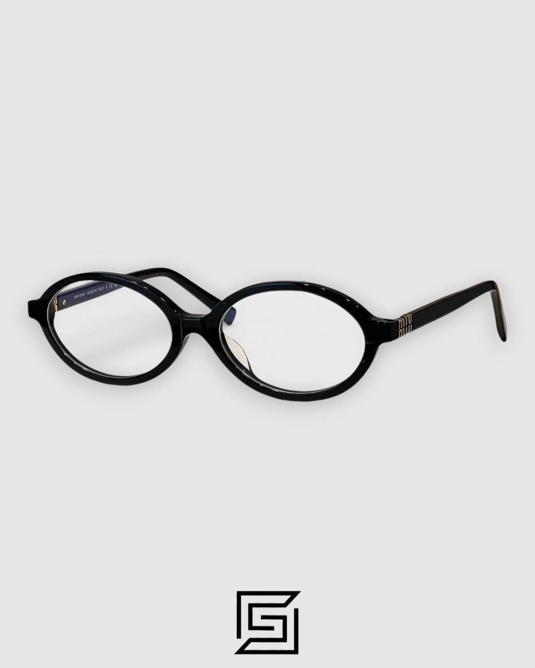 Miu Miu SMU04Z Black Frame Gold LogoOptical Glasses