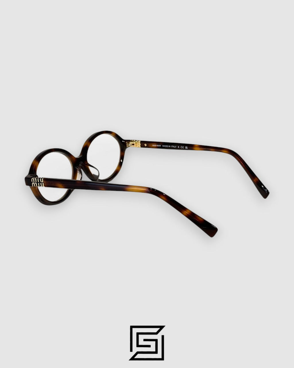 Miu Miu SMU04Z Tiger Brown Frame Gold LogoOptical Glasses