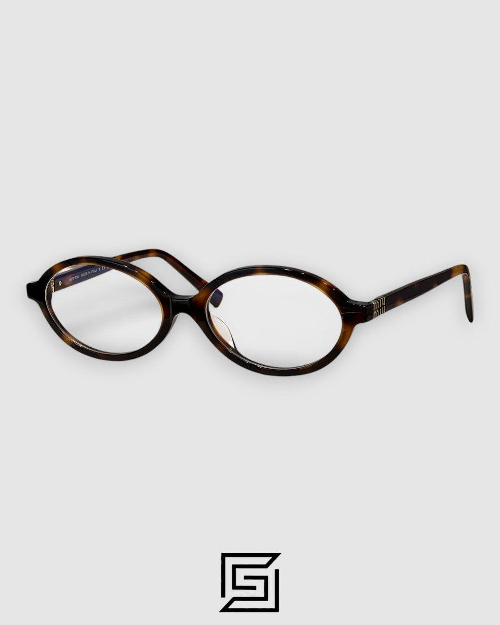 Miu Miu SMU04Z Tiger Brown Frame Gold LogoOptical Glasses