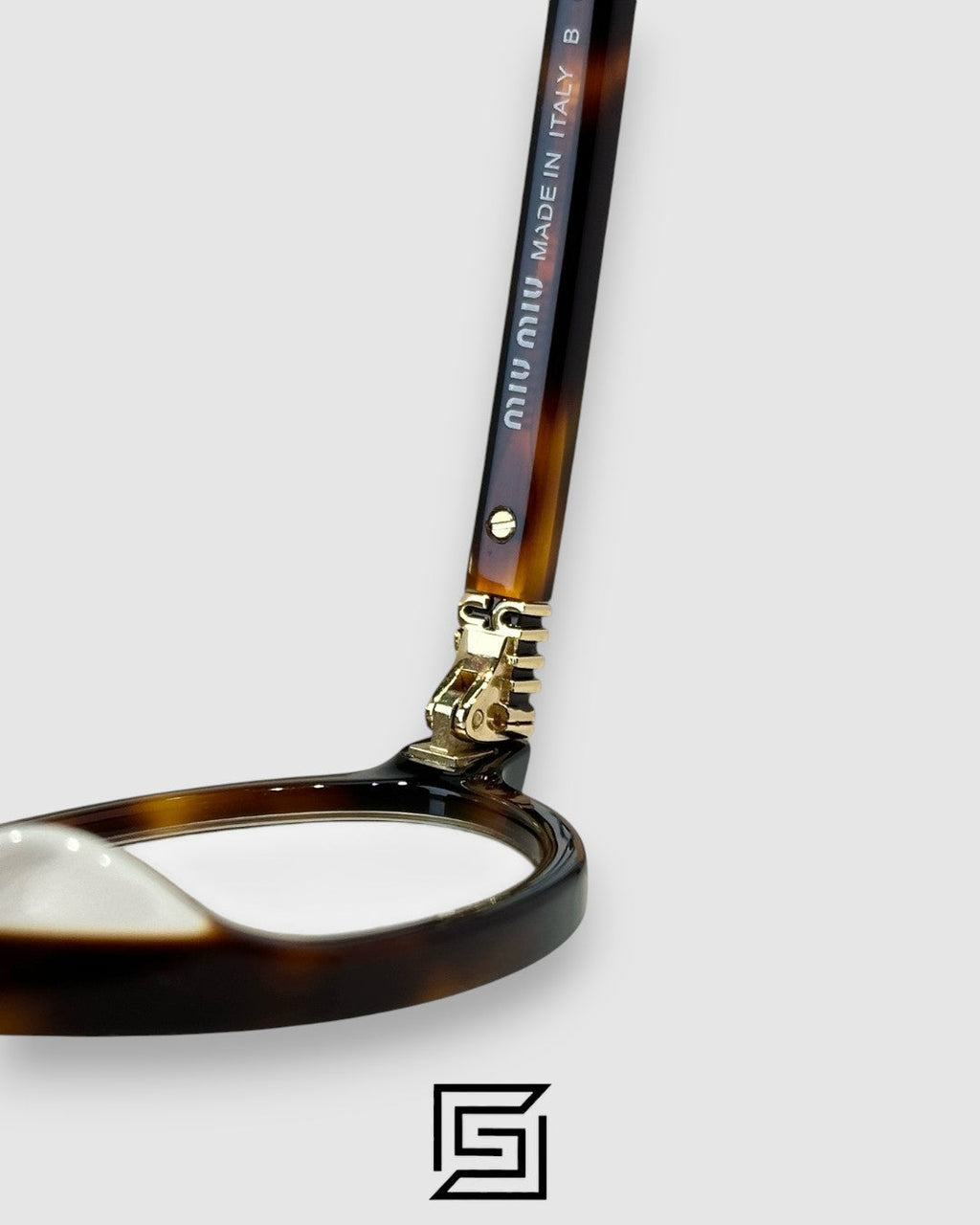 Miu Miu SMU04Z Tiger Brown Frame Gold LogoOptical Glasses