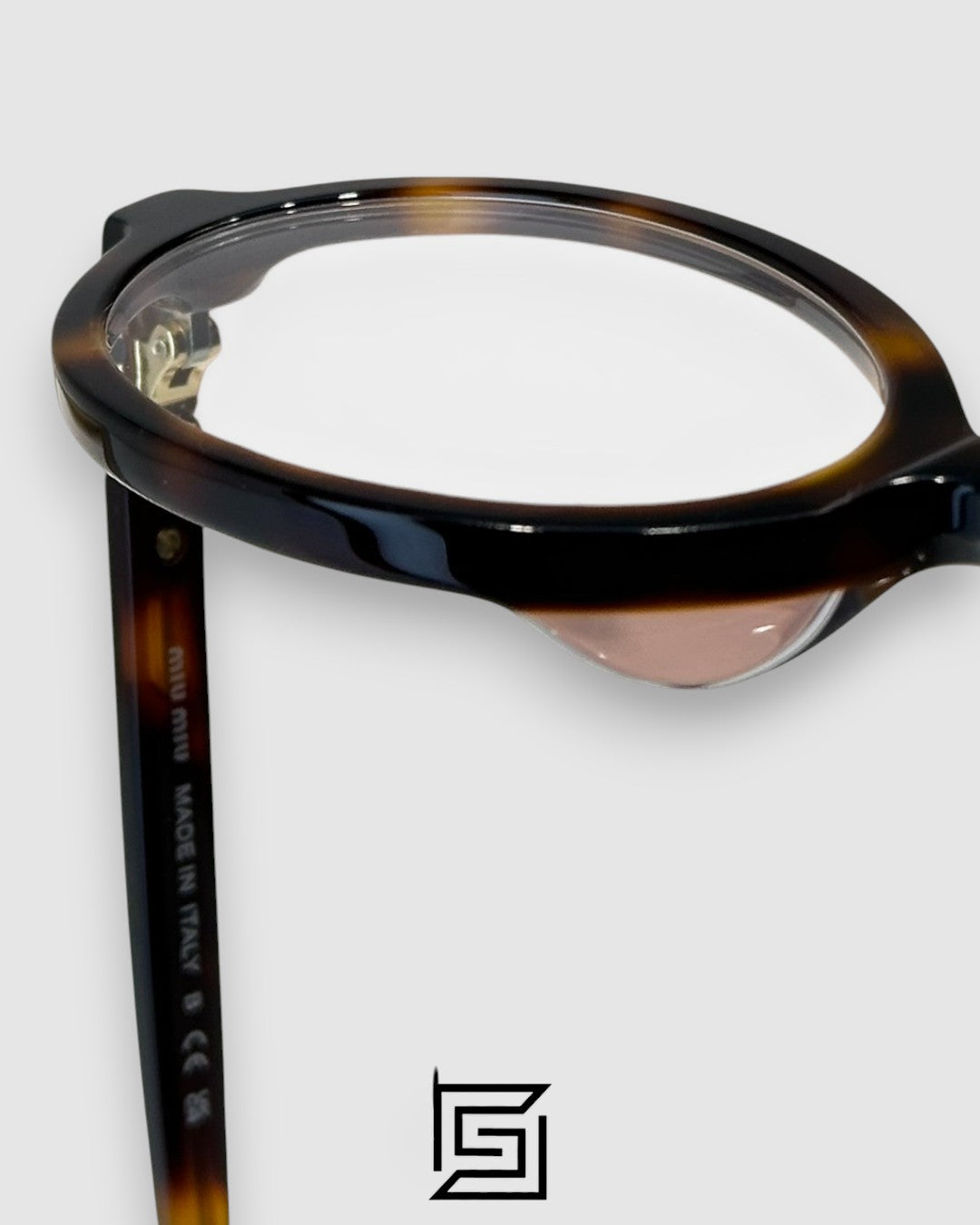 Miu Miu SMU04Z Tiger Brown Frame Gold LogoOptical Glasses