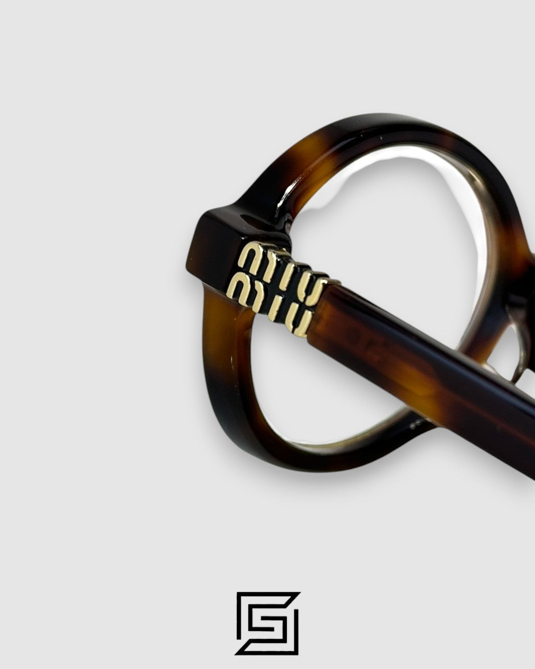 Miu Miu SMU04Z Tiger Brown Frame Gold LogoOptical Glasses