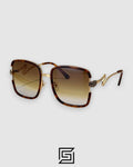 Bvlgari BV8880 Honey Lenses With Tiger Brown Frame Square Sunglasses
