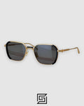 نظارة شمسية AKONI AKS-513F بعدسات سوداء وإطار شفاف بلون Gunmetal