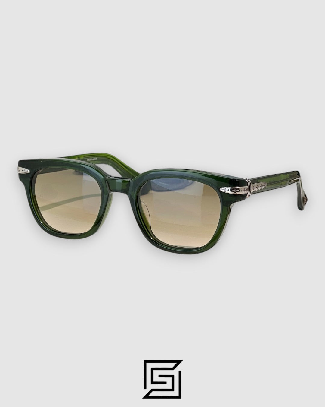 نظارة شمسية Chrome Hearts DRIPPIN بعدسات عسلية مع عدسات خضراء شفافة
