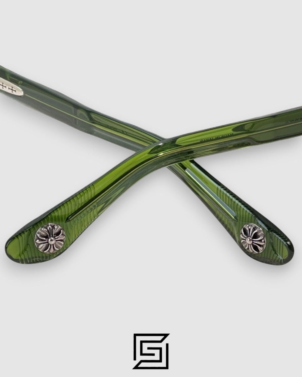 Chrome Hearts DRIPPIN Honey Lenses With Transparent Green  Sunglasses