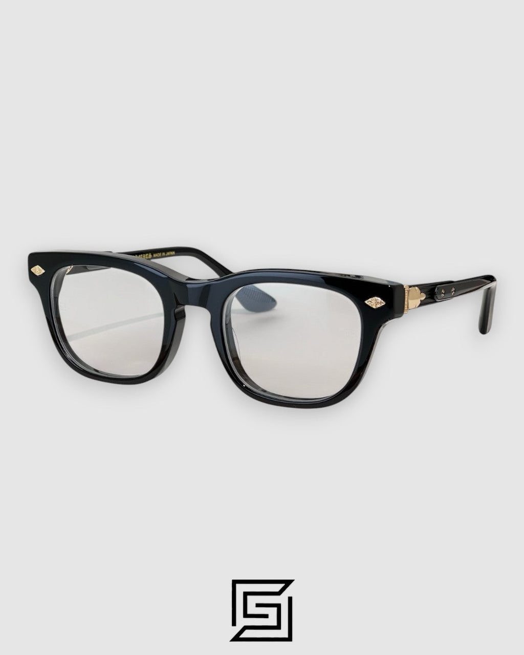 Chrome Hearts BAGGINS Black Frame Gold Metal  Optics