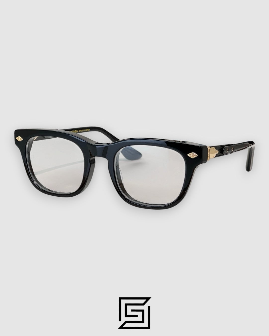 Chrome Hearts BAGGINS Black Frame Gold Metal  Optics