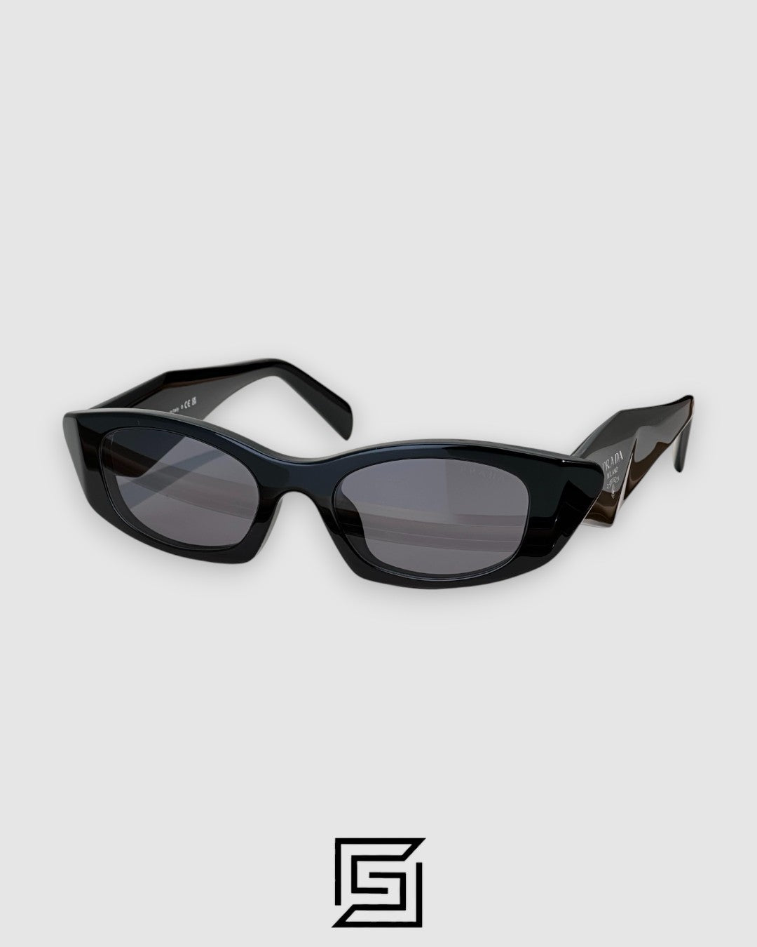 Prada PRB16S عدسات سوداء إطار أسود