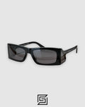 Prada SPR03 عدسات سوداء إطار أسود مستطيل