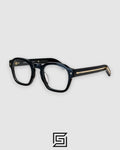 Prada SPR A16 إطار أسود معدن ذهبي عدسات سوداء