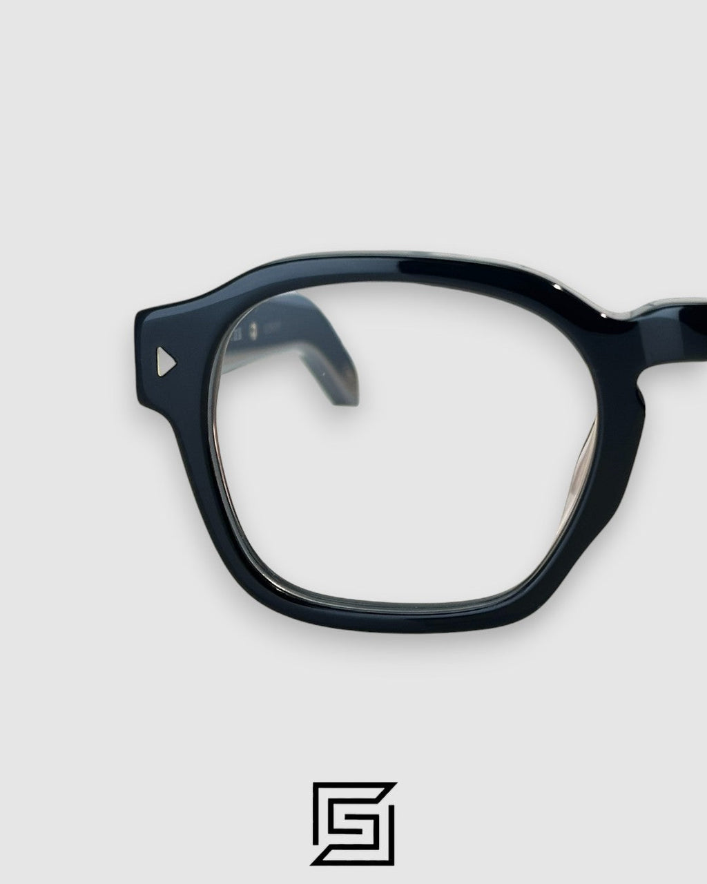 Prada SPR A16 إطار أسود معدن ذهبي عدسات سوداء