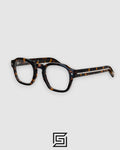 Prada SPR A16 Tiger Brown Frame Silver Metal Brown Lenses