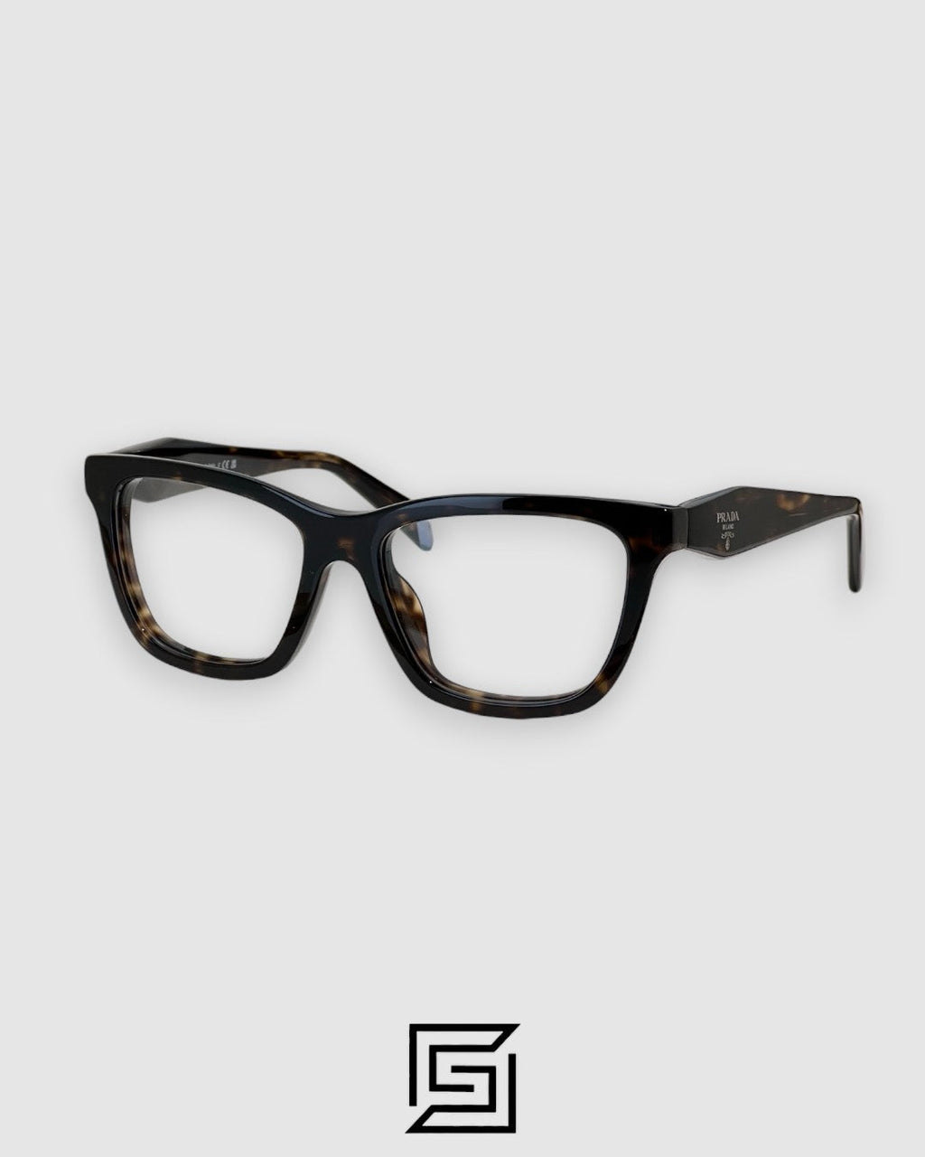 Prada VPR C10 Tiger Brown Frame Square Optical Glasses