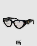 Prada VPR C07 Black Frame Luxury Cat-Eye Optical Glasses