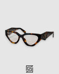 Prada VPR C07 Tiger Brown Frame Cat-Eye Optical Glasses