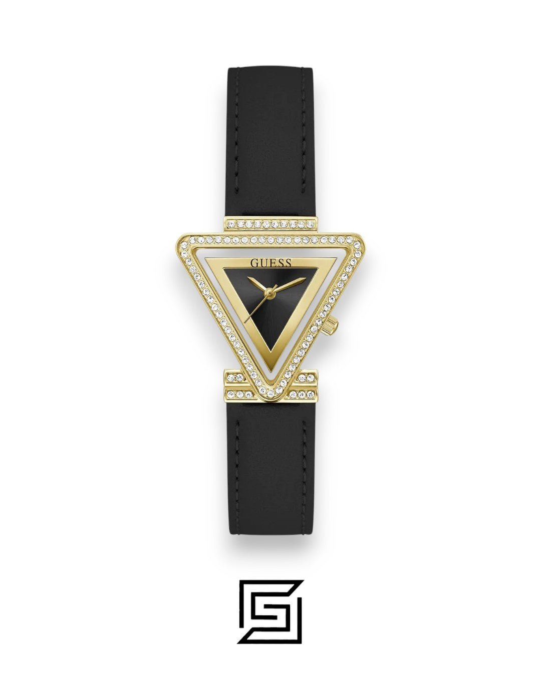 Guess GW0504L5 Women's Triangle Black Dial Gold-Tone Watch 32mm