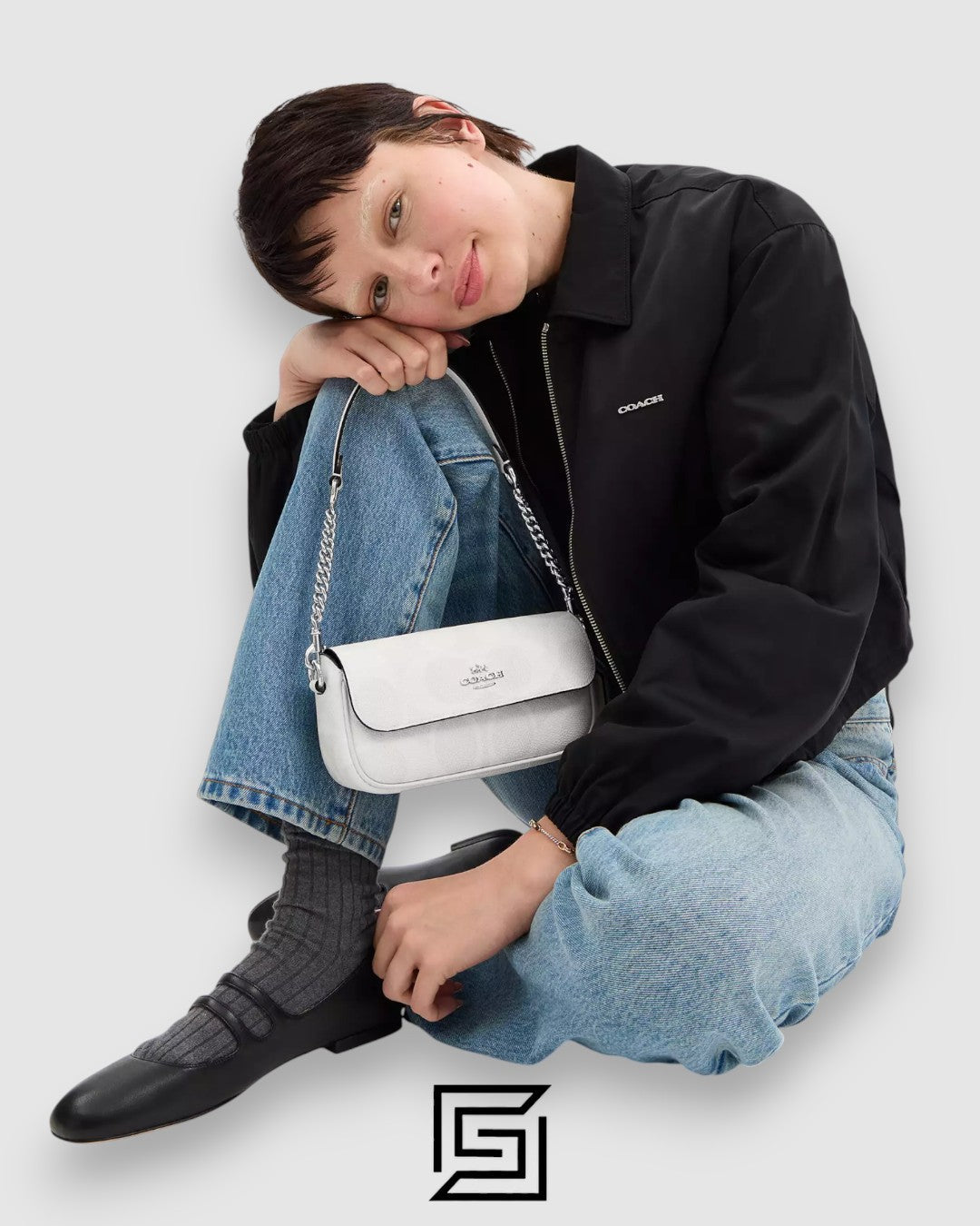 Coach Hailey Flap Bag In Signature Canvas White Style Number CAN70