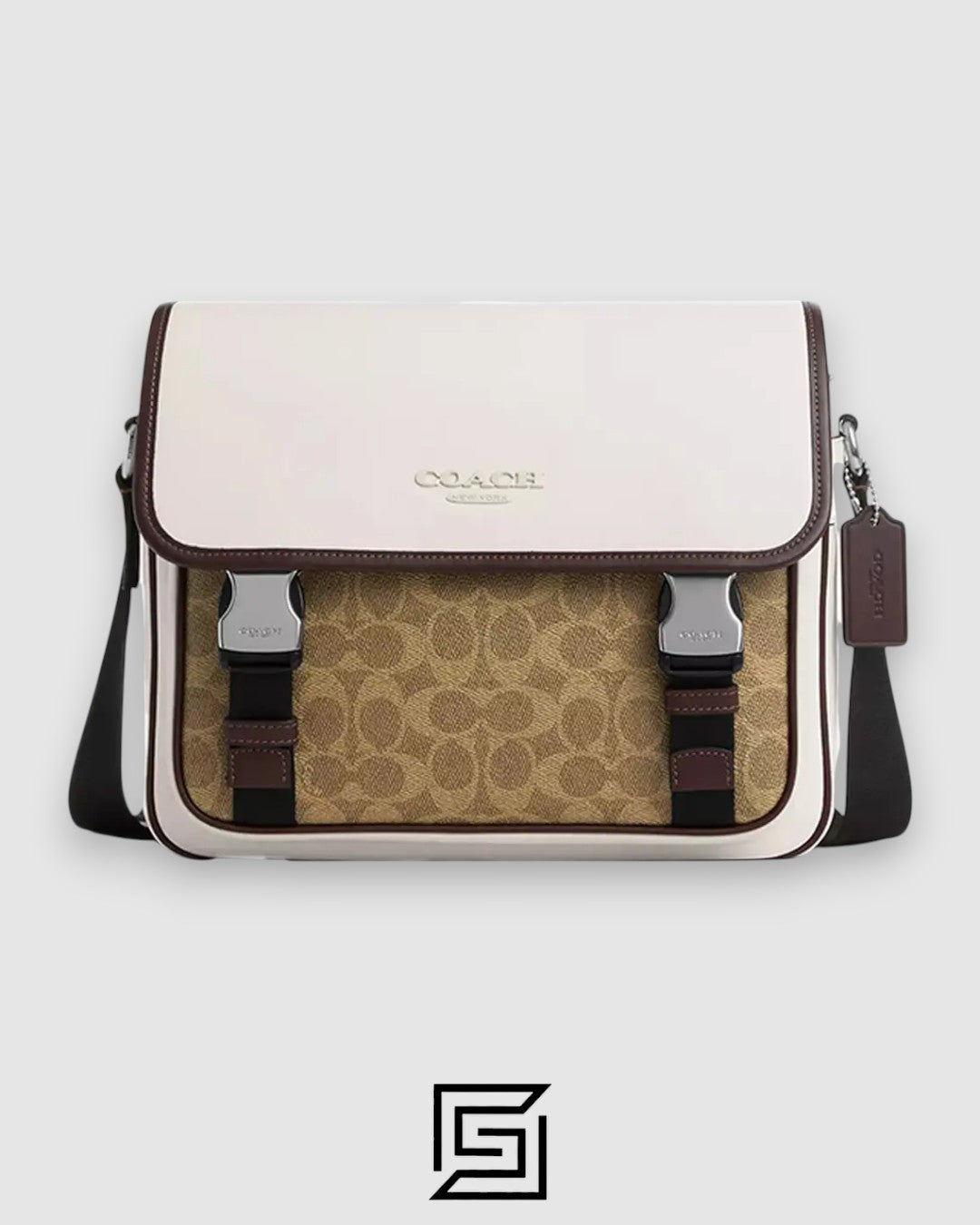 Coach Racer Messenger In Colorblock Signature Canvas Style Number CT753