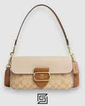 Coach Morgan Shoulder Bag in Blocked Signature Canvas and Refined Calf Leather – CR332-1