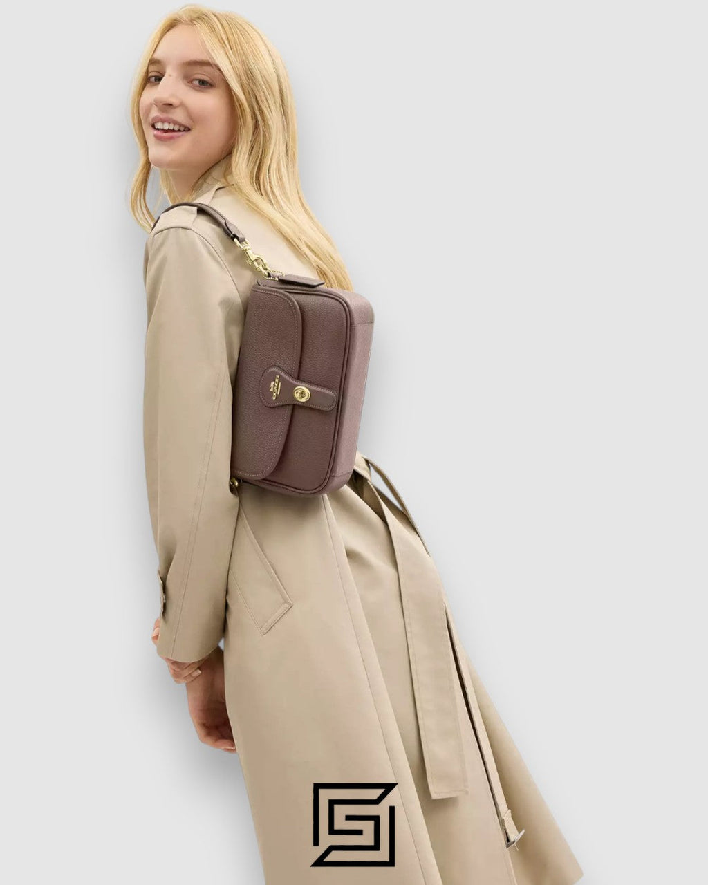 Coach Hadley Shoulder Bag in Refined Pebble Leather Brown – CY683