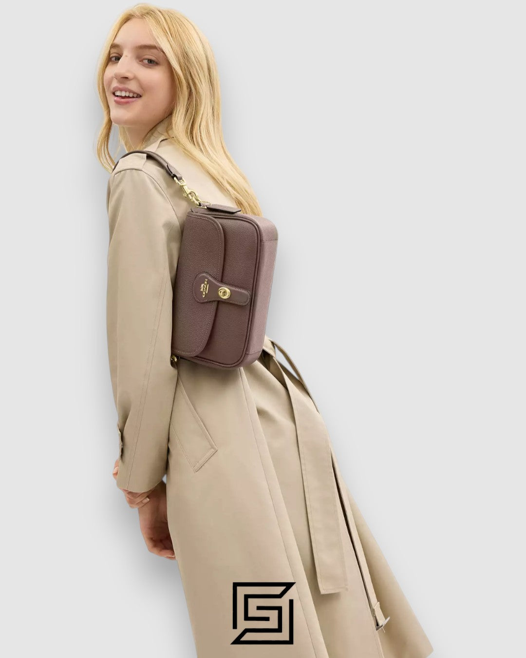 Coach Hadley Shoulder Bag in Refined Pebble Leather Brown – CY683