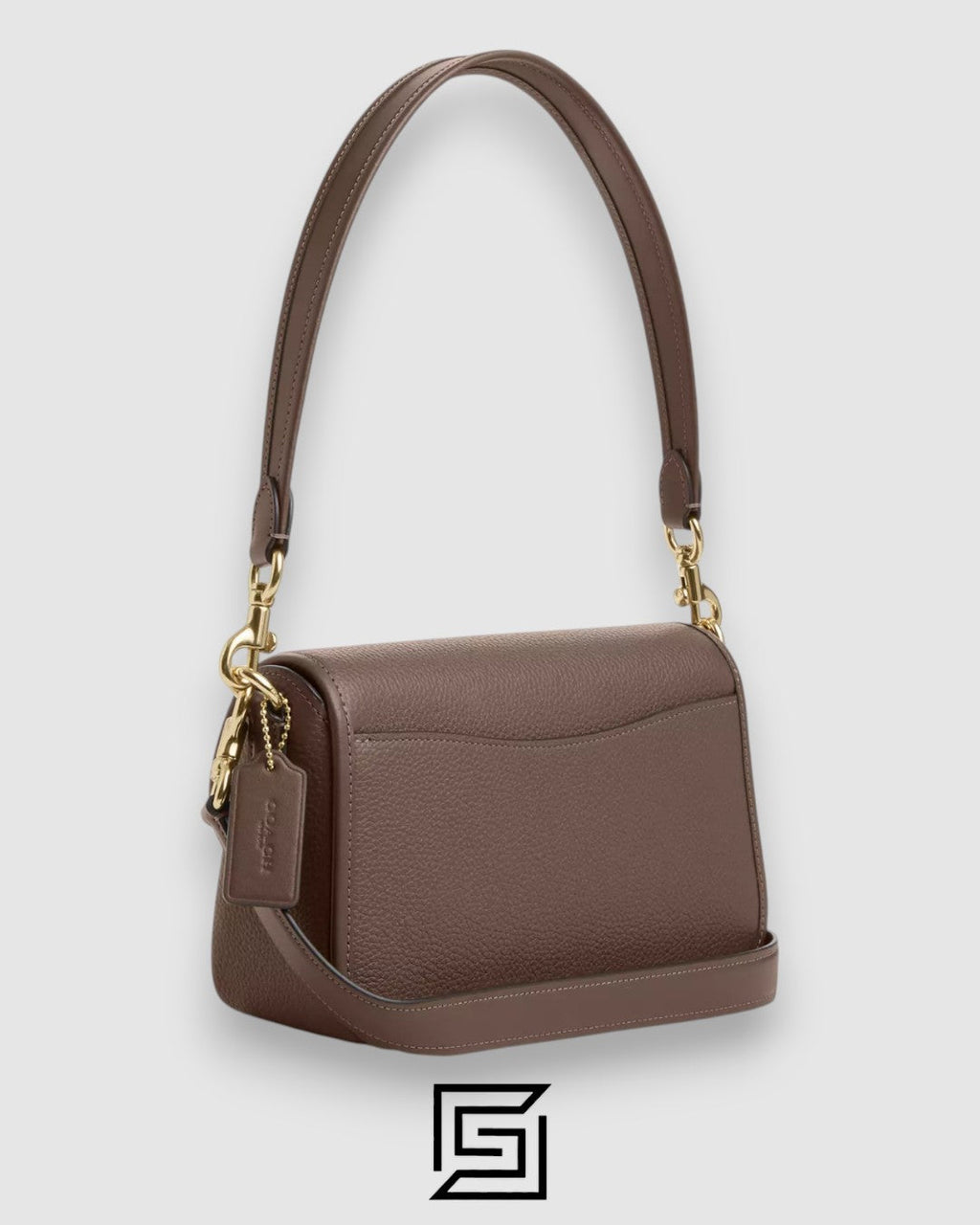 Coach Hadley Shoulder Bag in Refined Pebble Leather Brown – CY683