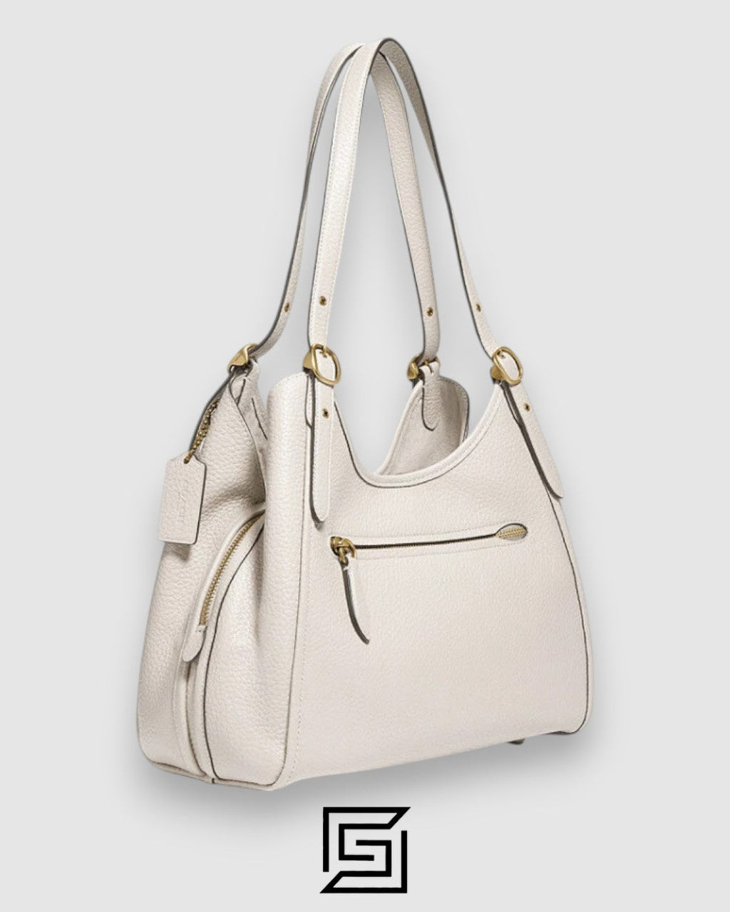 Coach حقيبة بيلا للكتف مجددة بيضاء C4824
