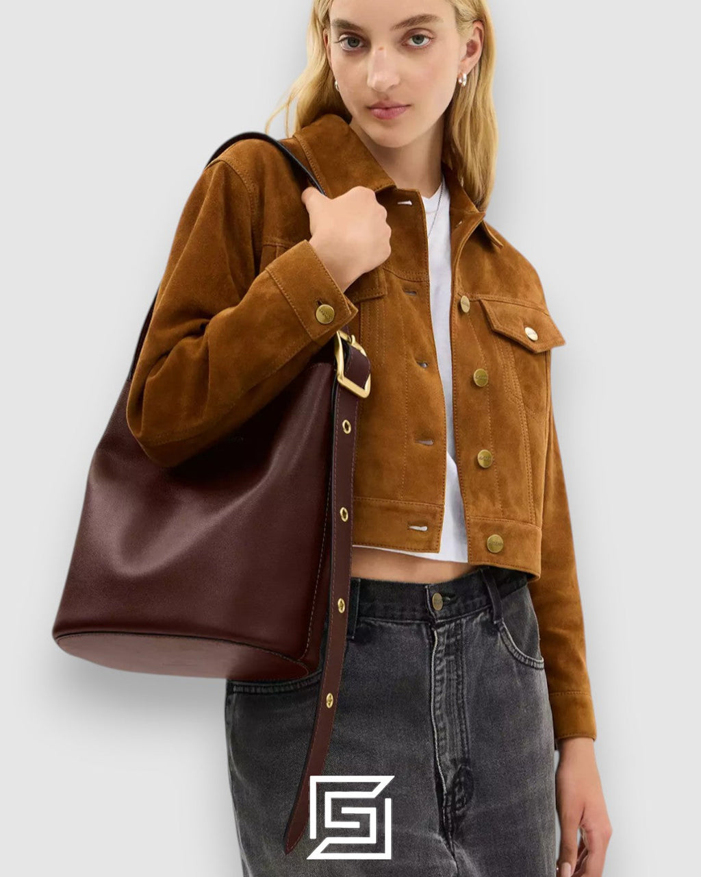 Coach Bleecker Bucket Bag Brown CCC23