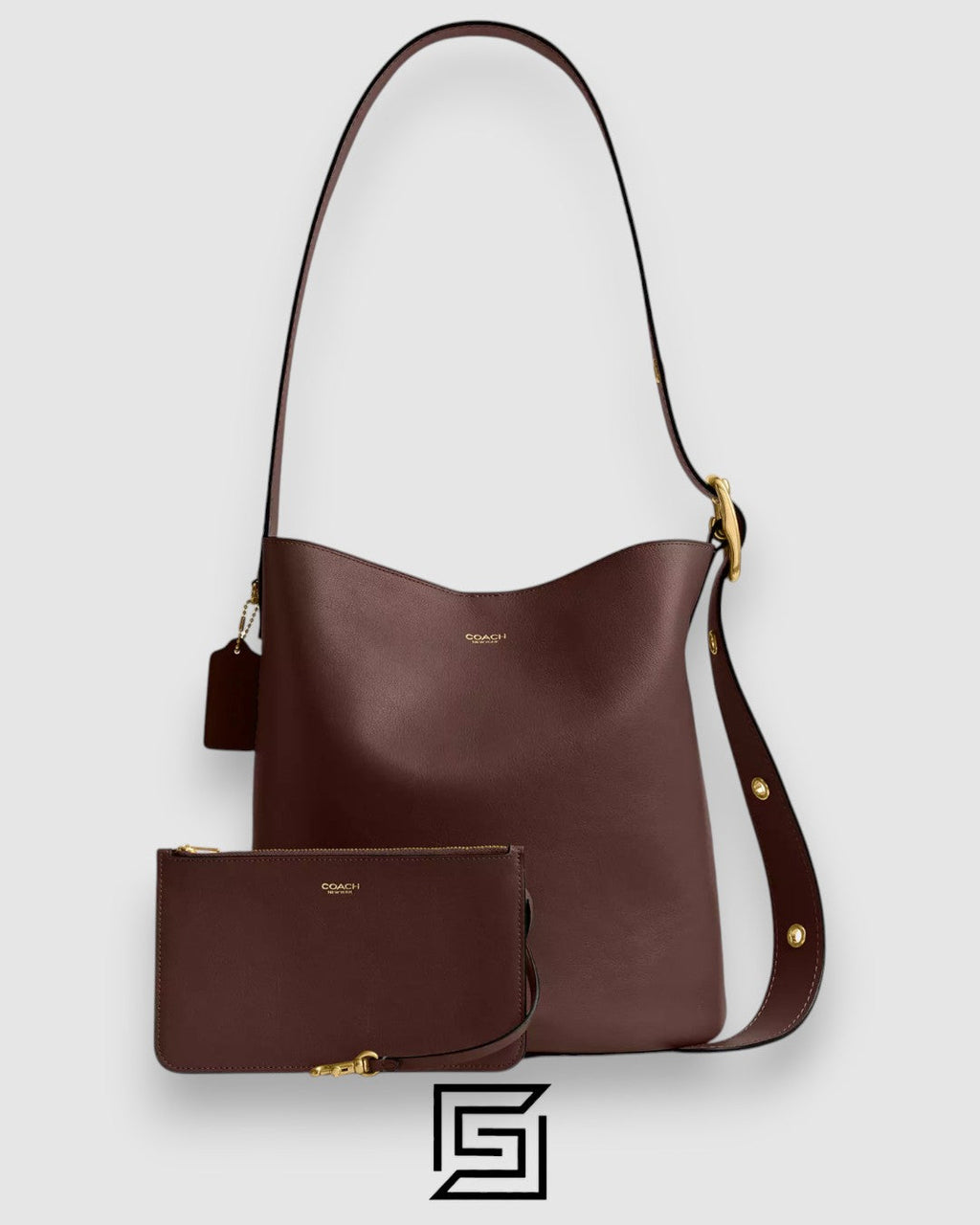 Coach Bleecker Bucket Bag Brown CCC23