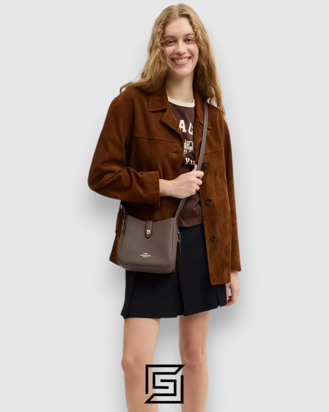 Coach Hadley Mini Crossbody Bag Brown CAL60