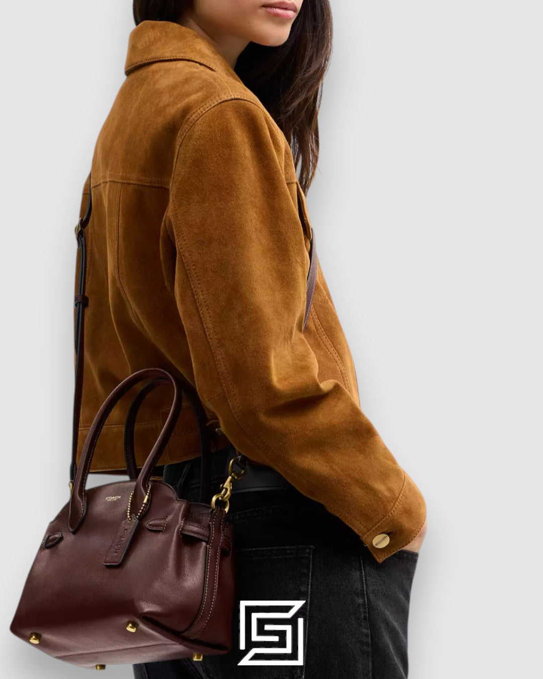 COACH Soft Empire Carryall Bag Brown 21 CCY99