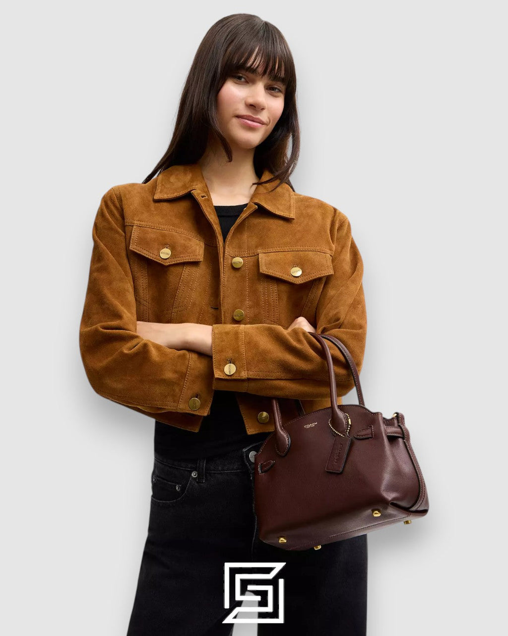 COACH Soft Empire Carryall Bag Brown 21 CCY99
