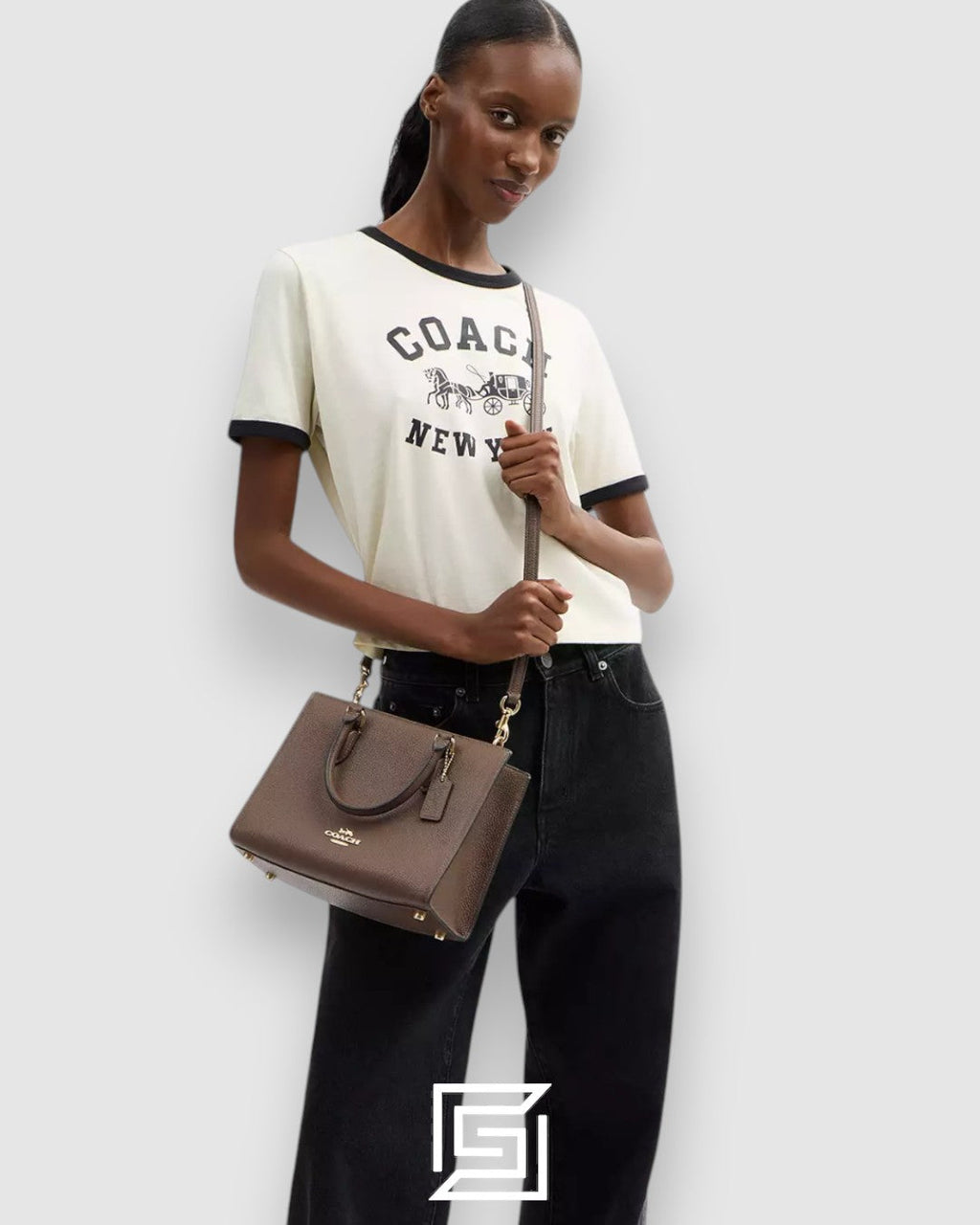 Coach Maggie Small Tote Bag CY668 Brown