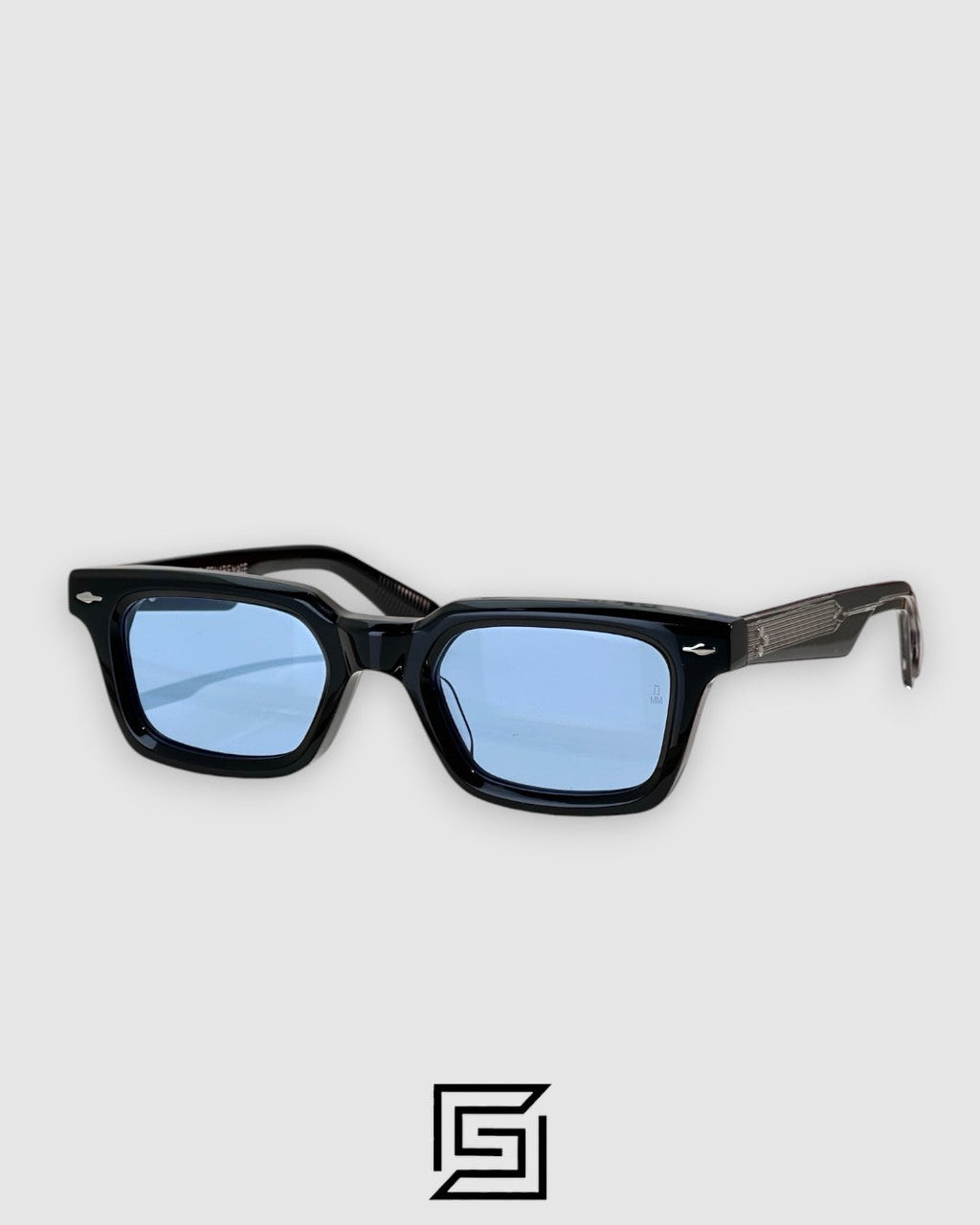 Jacques Marie Mage CASABLANCA Sunglasses - BLACK-BLUE