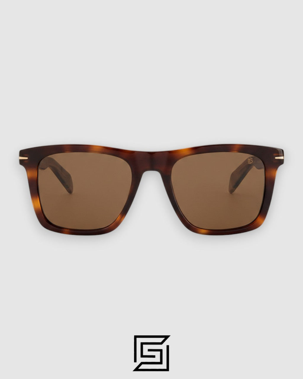 David Beckham DB7000 Tiger Brown Frame With Brown Lenses and Metal Gold Arm